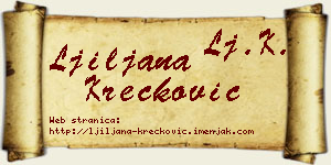 Ljiljana Krečković vizit kartica
